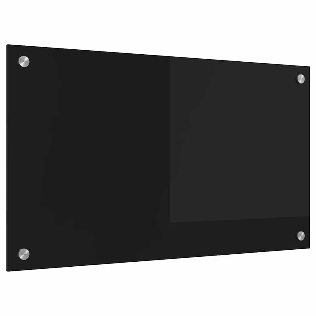 Keukenachterwand Zwart 70 x 40 cm gehard glas