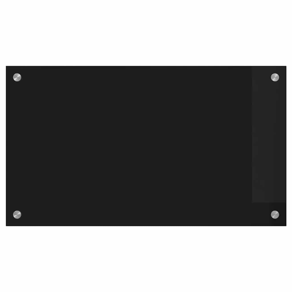 Keukenachterwand Zwart 70 x 40 cm gehard glas