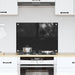 Keukenachterwand Zwart 70 x 50 cm gehard glas