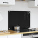 Keukenachterwand Zwart 70 x 50 cm gehard glas