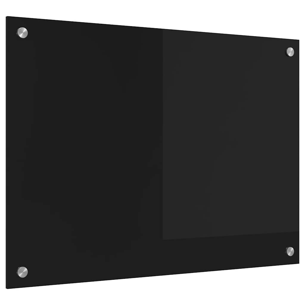 Keukenachterwand Zwart 70 x 50 cm gehard glas