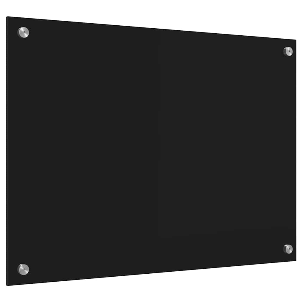 Keukenachterwand Zwart 70 x 50 cm gehard glas