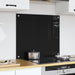 Keukenachterwand Zwart 70 x 60 cm gehard glas