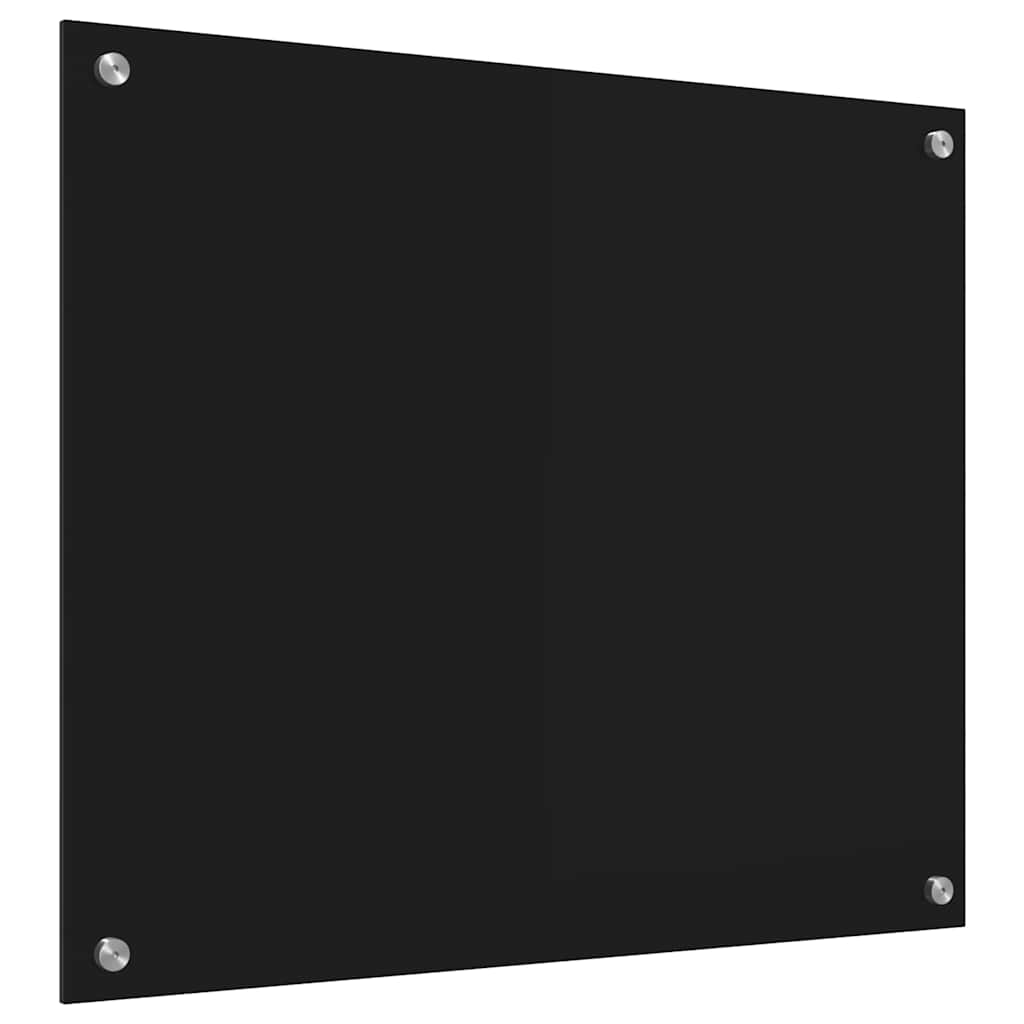 Keukenachterwand Zwart 70 x 60 cm gehard glas