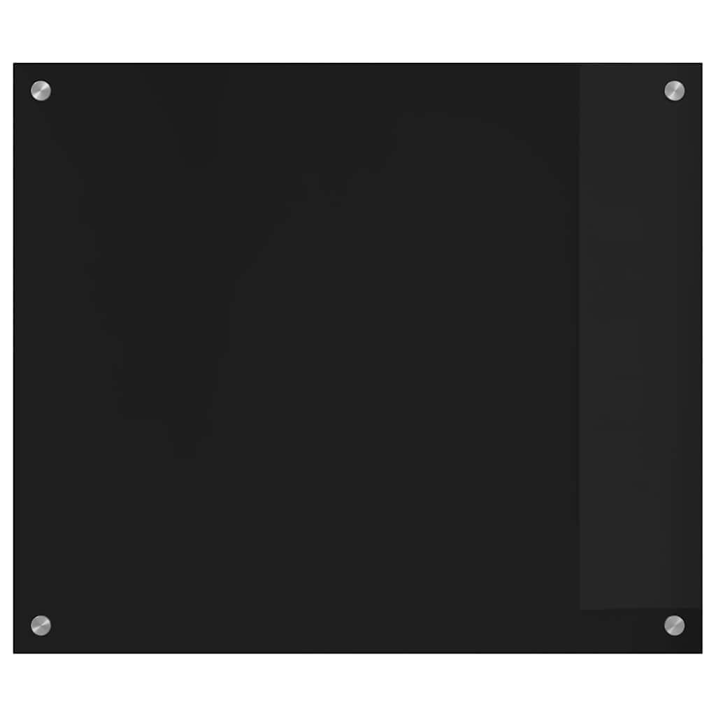 Keukenachterwand Zwart 70 x 60 cm gehard glas