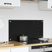 Keukenachterwand Zwart 80 x 40 cm gehard glas