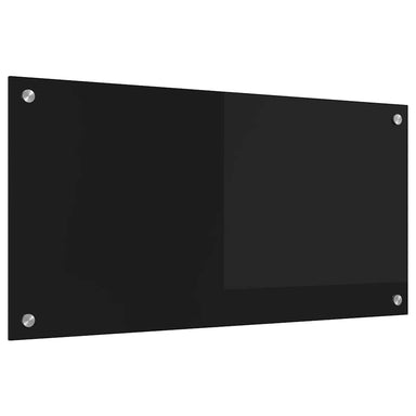 Keukenachterwand Zwart 80 x 40 cm gehard glas