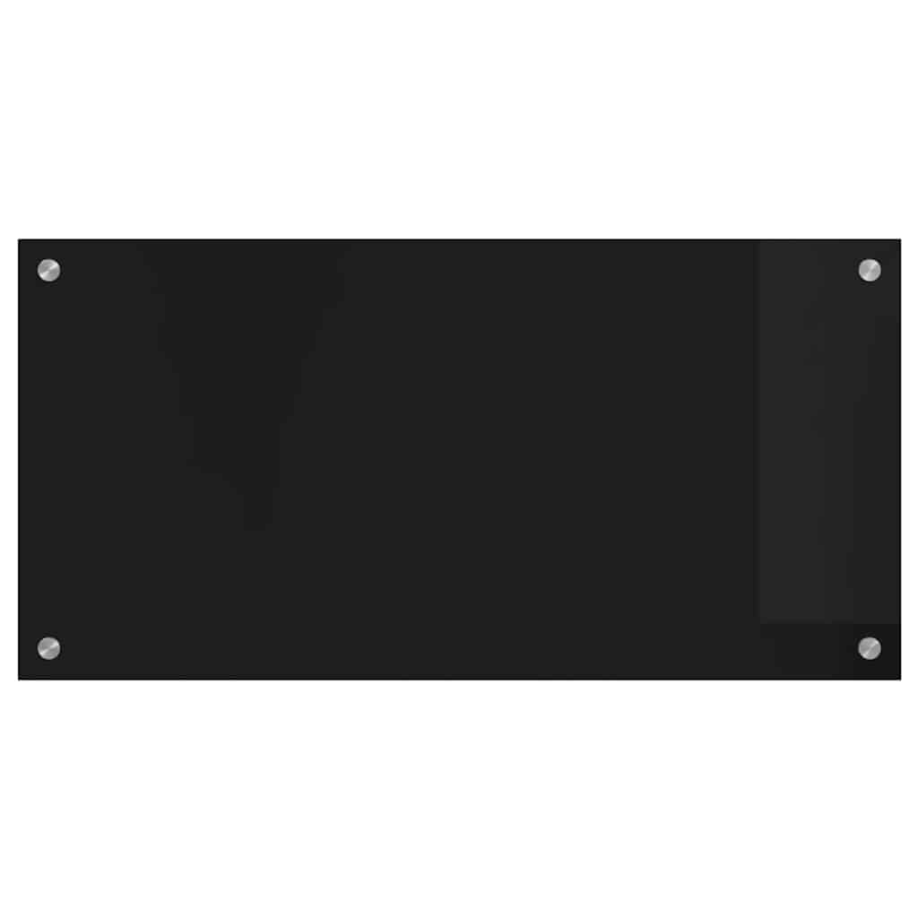 Keukenachterwand Zwart 80 x 40 cm gehard glas
