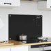 Keukenachterwand Zwart 80 x 50 cm gehard glas