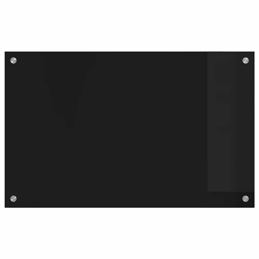 Keukenachterwand Zwart 80 x 50 cm gehard glas
