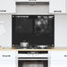 Keukenachterwand Zwart 80 x 60 cm gehard glas
