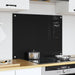 Keukenachterwand Zwart 80 x 60 cm gehard glas