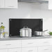 Keukenachterwand Zwart 90 x 40 cm gehard glas