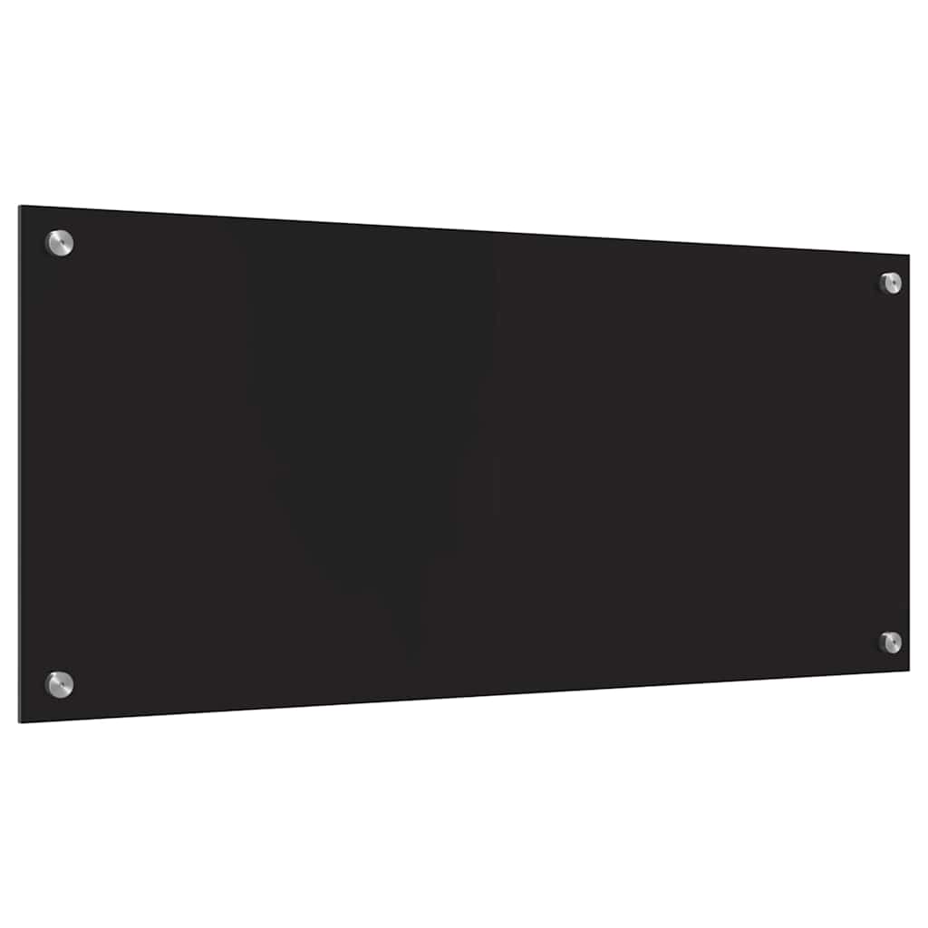 Keukenachterwand Zwart 90 x 40 cm gehard glas