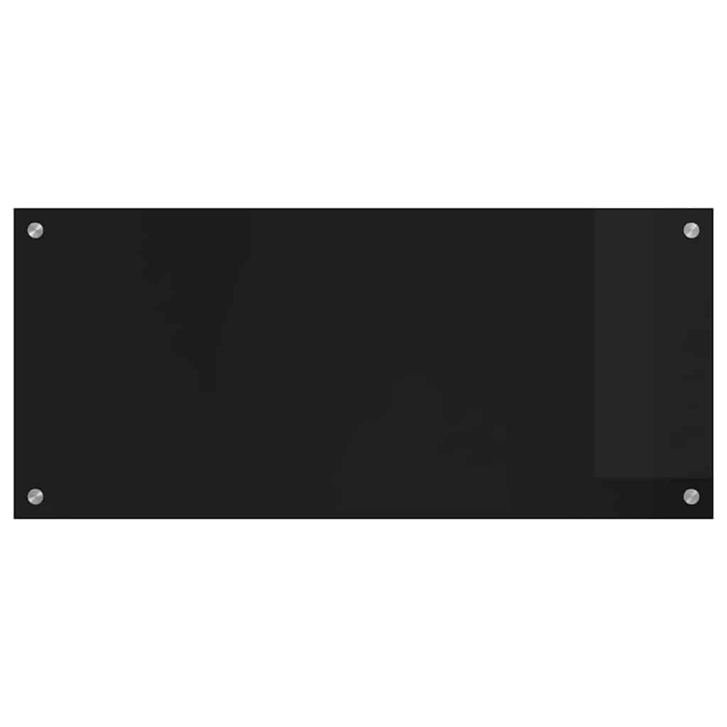 Keukenachterwand Zwart 90 x 40 cm gehard glas