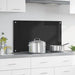 Keukenachterwand Zwart 90 x 50 cm gehard glas