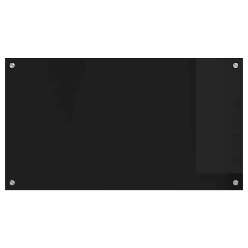 Keukenachterwand Zwart 90 x 50 cm gehard glas