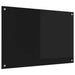 Keukenachterwand Zwart 90 x 60 cm gehard glas