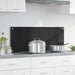 Keukenachterwand Zwart 100 x 40 cm gehard glas