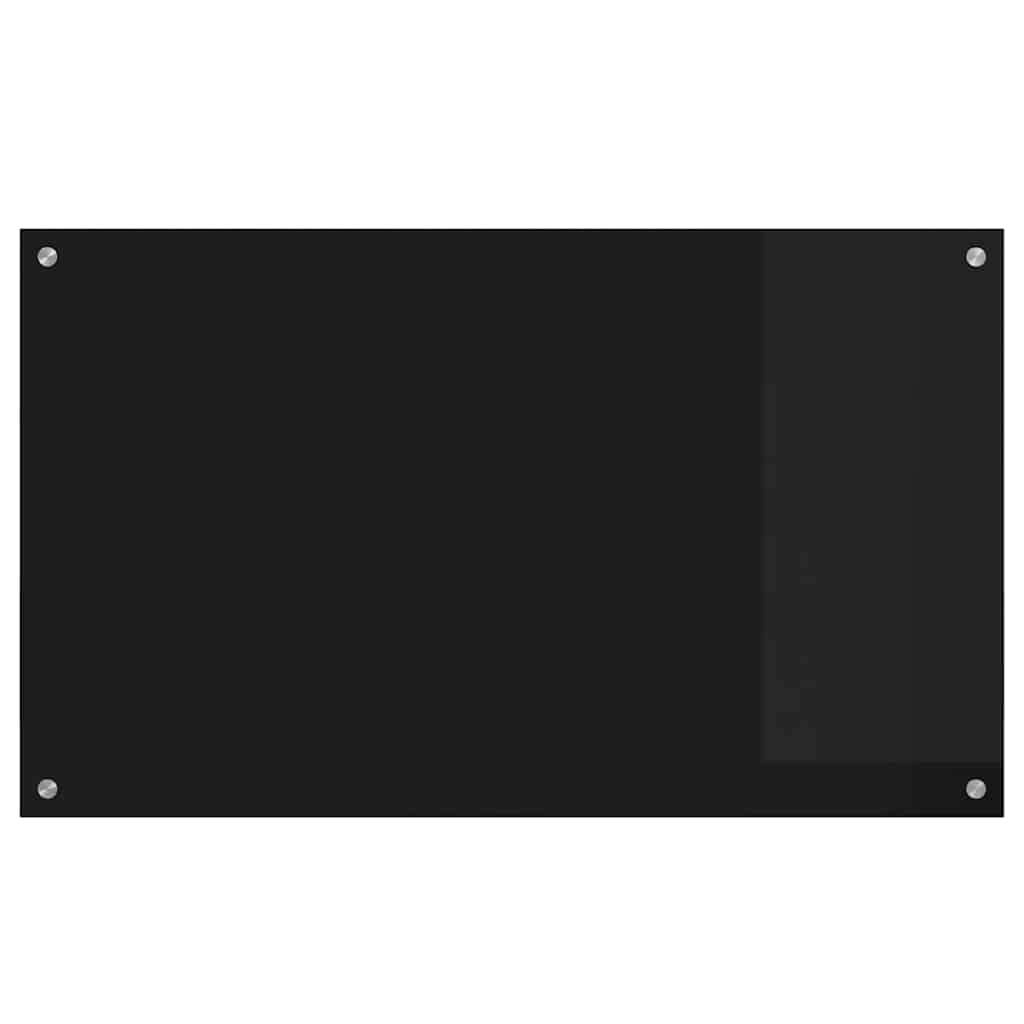 Keukenachterwand Zwart 100 x 60 cm gehard glas
