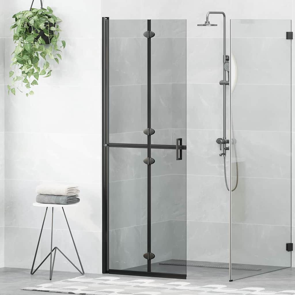 Inloopdouchewand Zwart 70 x 6,5 x 190 cm