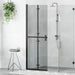 Inloopdouchewand Zwart 70 x 6,5 x 190 cm