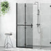 Inloopdouchewand Zwart 80 x 6,5 x 190 cm