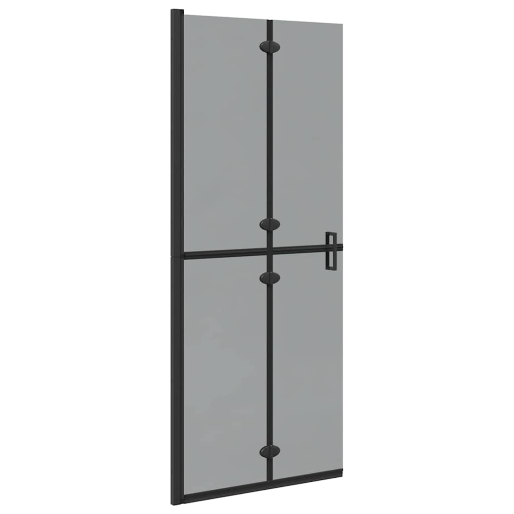 Inloopdouchewand Zwart 80 x 6,5 x 190 cm