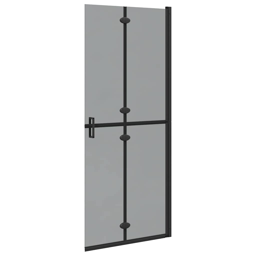 Inloopdouchewand Zwart 80 x 6,5 x 190 cm