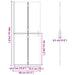 Inloopdouchewand Zwart 80 x 6,5 x 190 cm