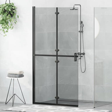 Inloopdouchewand Zwart 100 x 6,5 x 190 cm