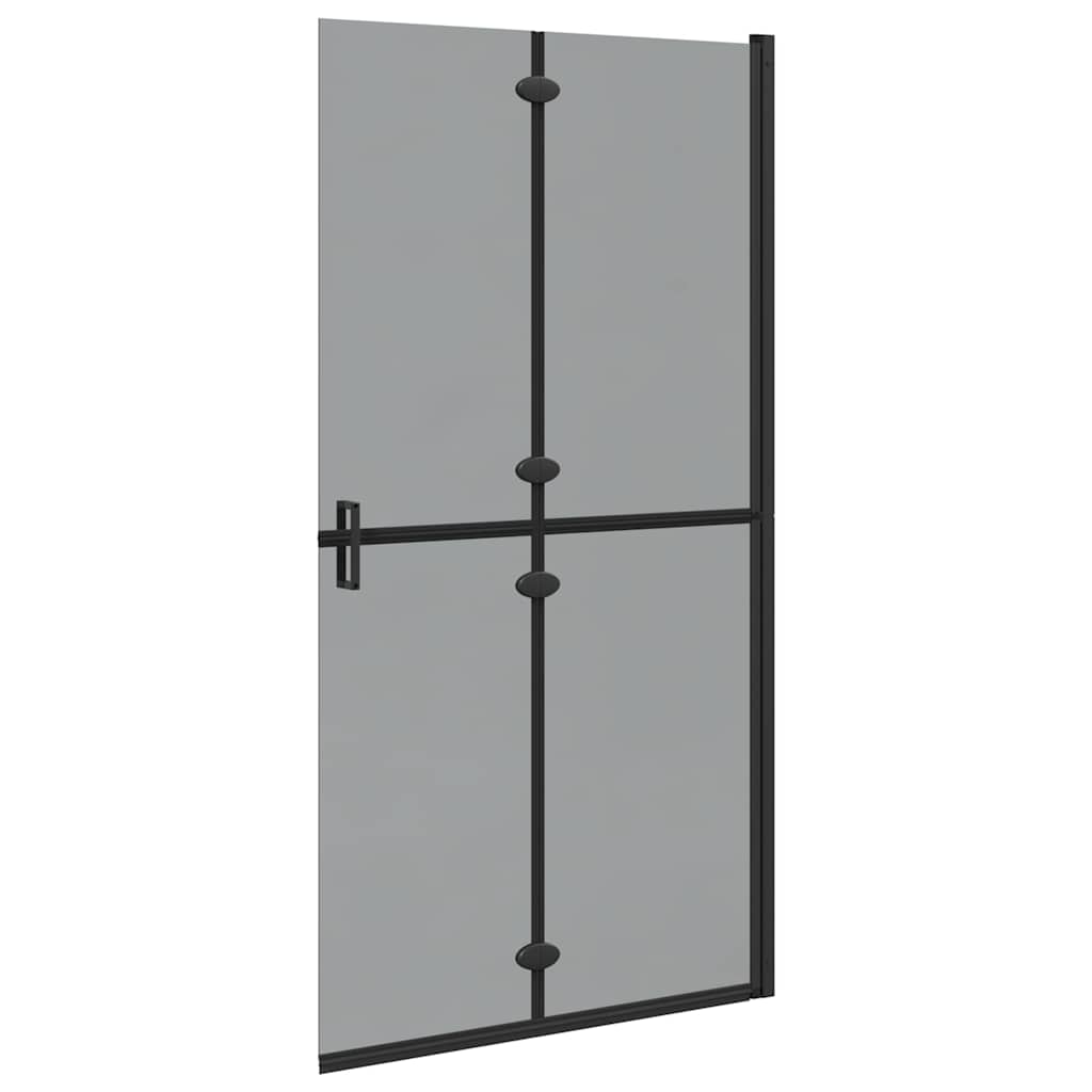 Inloopdouchewand Zwart 100 x 6,5 x 190 cm