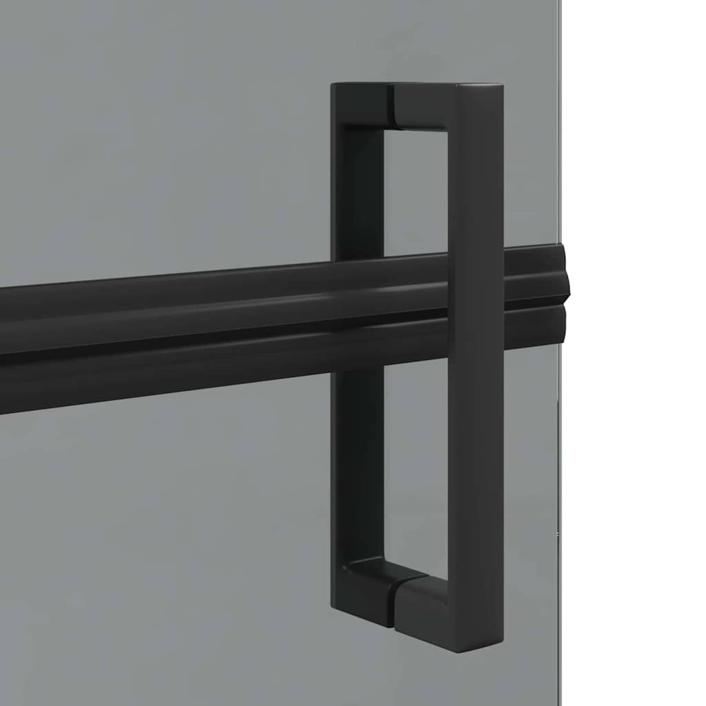 Inloopdouchewand Zwart 110 x 6,5 x 190 cm