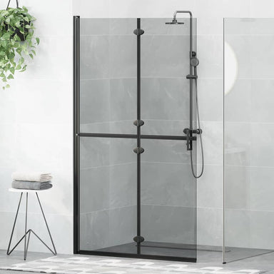 Inloopdouchewand Zwart 110 x 6,5 x 190 cm