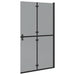 Inloopdouchewand Zwart 110 x 6,5 x 190 cm