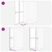 Inloopdouchewand Zwart 110 x 6,5 x 190 cm