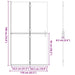Inloopdouchewand Zwart 110 x 6,5 x 190 cm