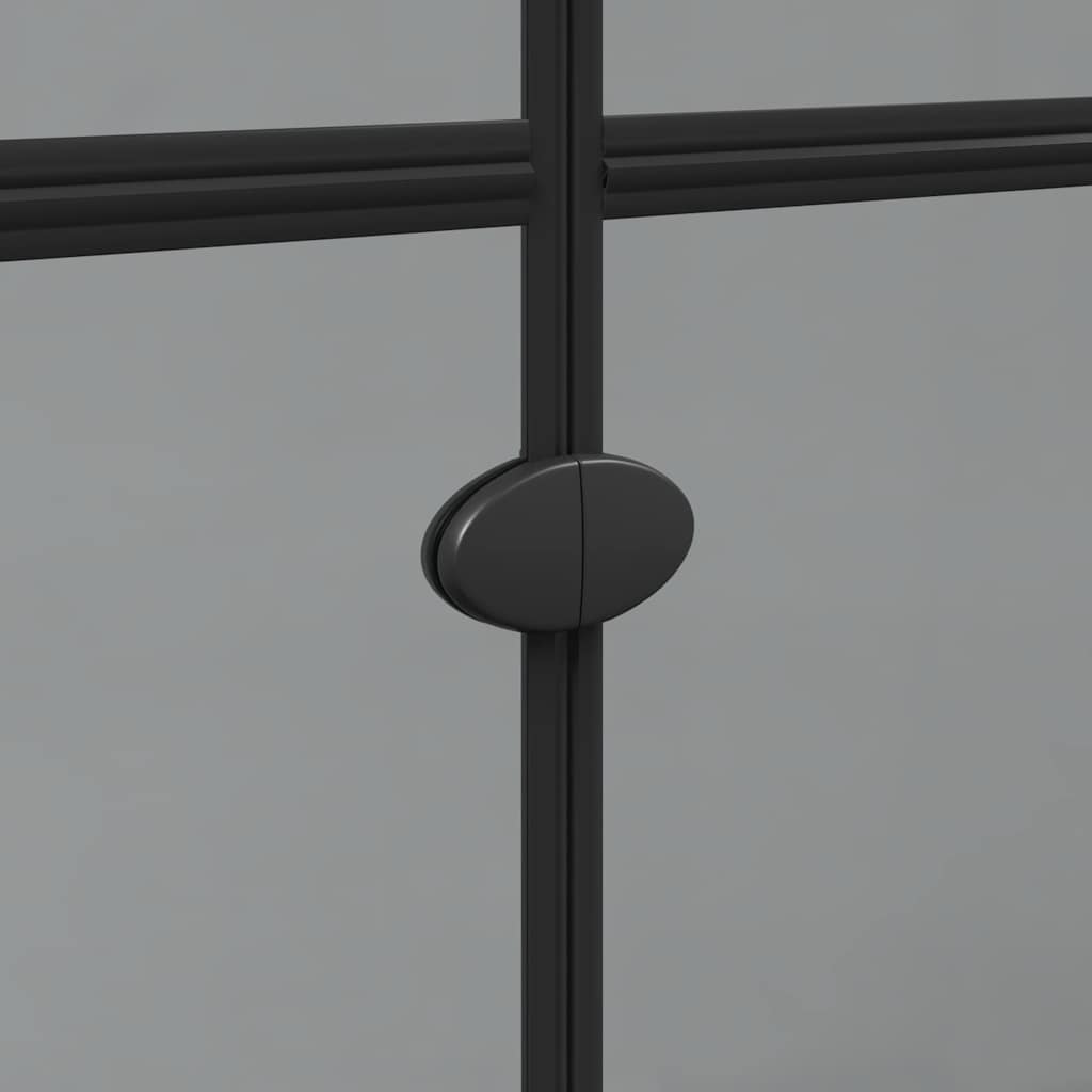 Inloopdouchewand Zwart 120 x 6,5 x 190 cm