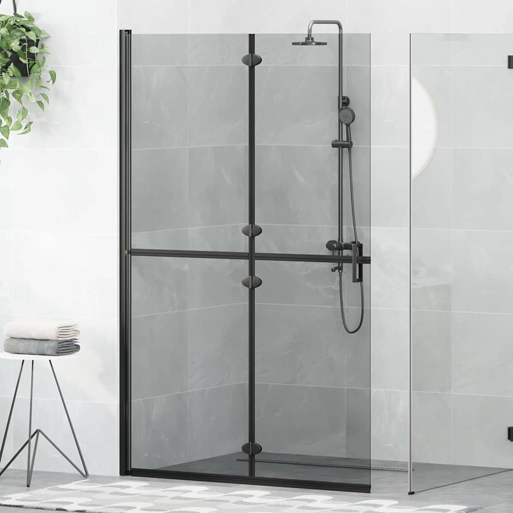 Inloopdouchewand Zwart 120 x 6,5 x 190 cm