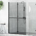 Inloopdouchewand Zwart 120 x 6,5 x 190 cm