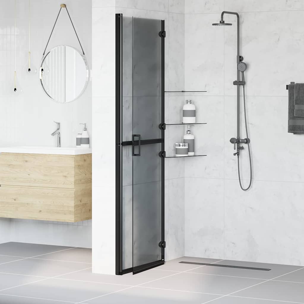 Inloopdouchewand Zwart 120 x 6,5 x 190 cm