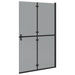 Inloopdouchewand Zwart 120 x 6,5 x 190 cm
