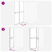 Inloopdouchewand Zwart 120 x 6,5 x 190 cm