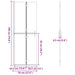 Inloopdouchewand Goud 70 x 6,5 x 190 cm