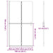 Inloopdouchewand Goud 100 x 6,5 x 190 cm