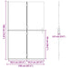 Inloopdouchewand Goud 120 x 6,5 x 190 cm