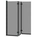 Douche Omhulsel Zwart 130 x 138 cm ESG-glas en aluminium