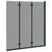 Douche Omhulsel Zwart 130 x 138 cm ESG-glas en aluminium
