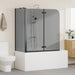 Douche Omhulsel Zwart 120 x 68 x 130 cm ESG-glas en aluminium
