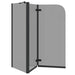 Douche Omhulsel Zwart 120 x 68 x 130 cm ESG-glas en aluminium